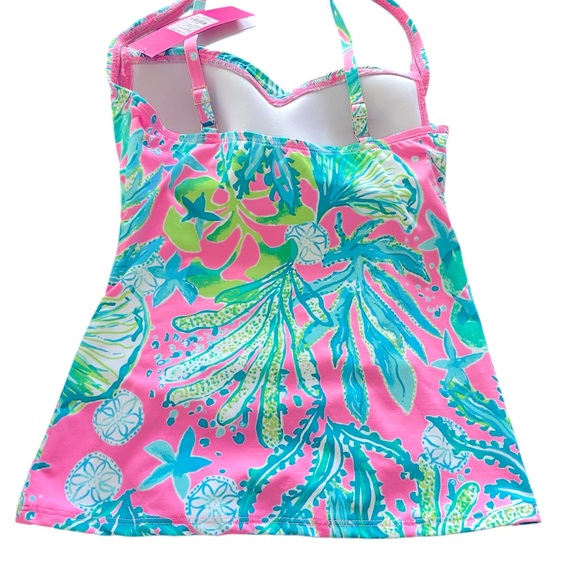 NWT - Lilly Pulitzer pink tankini top Size 2 - Picture 4 of 6